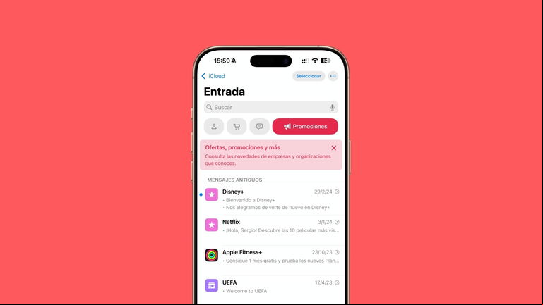 Cómo quitar las categorías de Mail en iOS 18.4 con iPhone y iPad